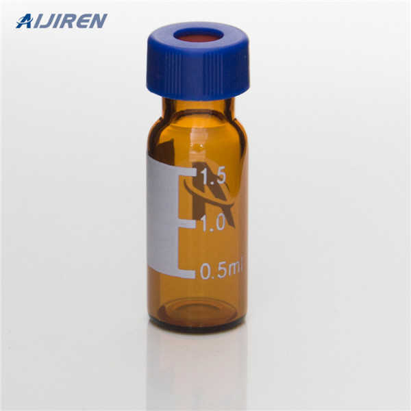 sample preparation chromatography crimp cap vial PTFE/red rubber septa
